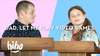 Parent vs. Kid: 9 Year Old Debates Her Dad To Play  Games | Spirited Debates | H