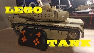 LEGO радиоуправляемый лего танк QH9801 разпаковка и сборка