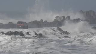 Driving Out on Humboldt Bay's North Jetty is Not Advised