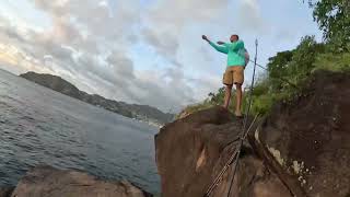 NIGHT FISHING OFF THE ROCKS!!! Unbelievable Catches Using Jigs In The Dark To Catch New Species!!!