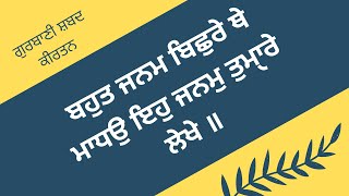 ਬਹੁਤ ਜਨਮ ਬਿਛੁਰੇ ਥੇ ਮਾਧਉ ਇਹੁ ਜਨਮੁ ਤੁਮੑਾਰੇ ਲੇਖੇ ॥