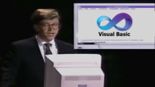 Bill Gates Gives a Live Demo of Visual Basic in 1991