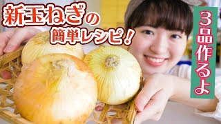 【新玉ねぎの季節です】簡単おいしいレシピで３品作る！大量消費にも！【料理】