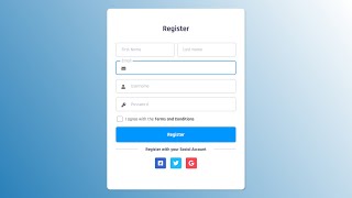 Animated Register Form using HTML & CSS only | No JavaScript or jQuery