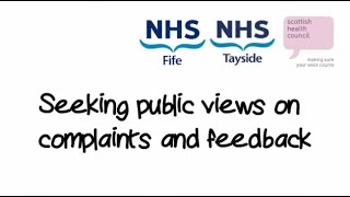 Seeking public views on complaints and feedback