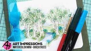 Ai Watercolor – Birch Trees