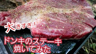 【ドンキ】で買った でかいステーキを ハイボールでキメるだけの動画