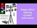 Strobe +Derby +Laser+Par Can Led Par Kit Stand Effect Stage Lighting