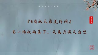 【5首秋天最美詩詞】第一場秋雨落下，天高雲淡人自悠