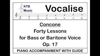 Concone Forty Lessons for Bass (Op. 17) Lesson 2 [Accompaniment with guide]