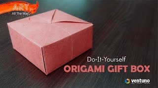 One Sheet Origami Gift Box!