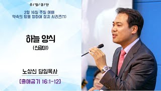 세움지구촌교회 주일예배 / 약속의 땅을 향하여  성지시리즈(7) 출애굽기16:1-12 [ 신광야 - 하늘 양식 만나 ] 노상신목사