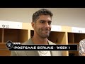 Jimmy Garoppolo, Davante Adams, Josh Jacobs and Maxx Crosby Postgame Media | Week 1 vs. Denver | NFL