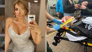 FEARED THE WORST Aisleyne Horgan Wallace rushed to hospital after crashing into a wall and landing o