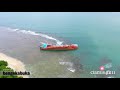 pantai pangandaran setelah revitalisasi drone view