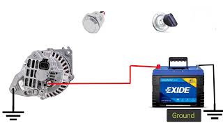 How to wiring alternator | alternator wiring diagram | Mitsubishi 12V 90A Alternator Wiring