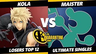 May Major Losers Top 12 - Kola (Cloud) Vs. Maister (Game \u0026 Watch) Smash Ultimate - SSBU