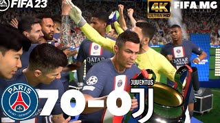 FIFA 23 - WHAT HAPPEN IF ALL THE SUPERSTARS WILL PLAY FROM PSG  | PSG 70-0 JUV UCL FINAL | PS5™ [4K]