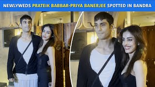 Newlyweds Prateik Patil Babbar and Priya Banerjee Head Out For Weekend Dinner Scenes