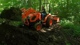 #31 Clearing an Old Logging Trail with Kioti CK3510