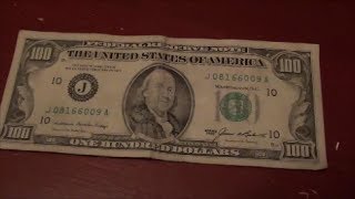 Really OLD $100 bill found in circulation today | 1985 $100 bill found in 2013