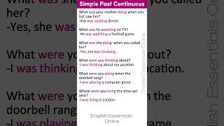 Simple Past Continuous | English Speaking Practice | Learn English