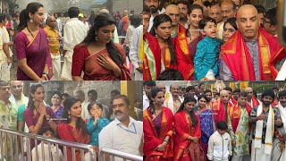 Actress Meenakshi Chaudhary Aishwarya Rajesh Visits Tirumala With Sankranthiki Vastunnam Team