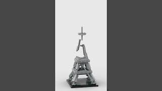 LEGO Eiffel Tower 🗼 Satisfying Building Animation #shorts