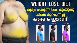 WEIGHT LOSE DIET എന്ത് കൊണ്ട് ഭാരം കുറയുന്നില്ല കാരണം ഇതാണ് |Weight loss Plateau