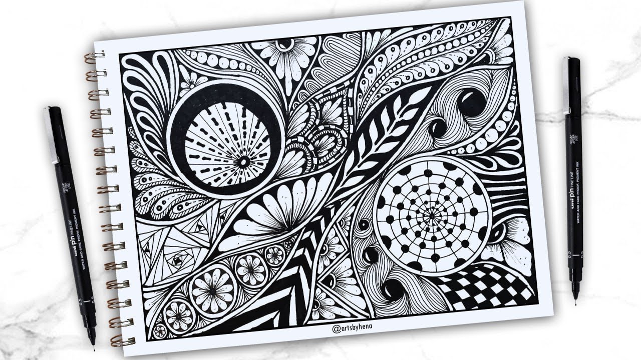 Zentangle Pattern For Beginners Youtube
