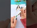 💚Green Dress Design with Sketch Pen #shorts #satisfying #painting #youtubeshorts