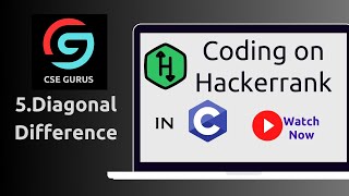 5. Diagonal Difference || Hackerrank || C