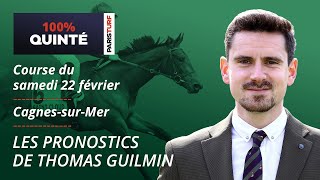 Pronostics Quinté PMU - 100% Quinté du Samedi 22 février à Cagnes-sur-Mer