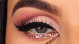Beautiful #smokeyeye #glitter makeup| Modern eye makeup look
