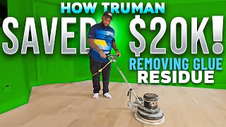 Truman Saved a Local Company $20k from Replacing a BRAND NEW floor because of Glue Residue