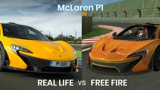 McLaren P1™ IN REAL LIFE VS McLaren P1™ - Helios Skin IN FREE FIRE - GRAPHICS COMPARISON | Free Fire