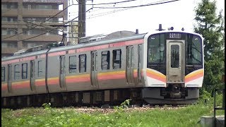 E129系B7+A27編成441ＭとE129系A22+B10編成434M　信越本線