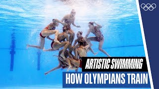 So how do artistic swimmers train? ✨💦 | How Olympians Train