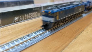 TOMIXのEF64広島工場色でタキ-ワム-ヨを牽引して走らせてるだけの動画　#鉄道模型 #nゲージ　#ef64　#tomix #kato