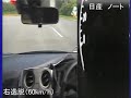 ノート：車線はみ出し警報試験