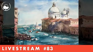 Painting Italian Architecture in Watercolor - LiveStream #83