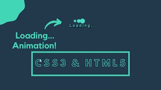 Loading animation using CSS3 and HTML5 | three dots loading animation