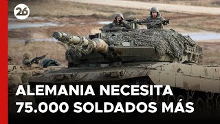 ALEMANIA necesita 75.000 soldados adicionales tras las amenazas de RUSIA a la OTAN