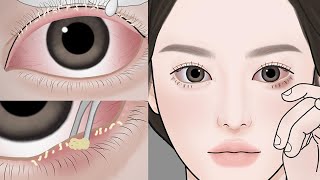 ASMR Satisfying Eye Cleaning Animation! Eye pimple pop, Eye Spa / LULUPANG