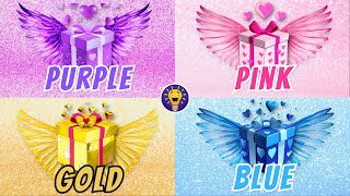 Choose Your Gift from 4Boxes 🎁😍💜🩷💛🩵4 giftbox challenge-#4giftbox #pickonekickone