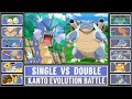 Kanto Pokémon Battle | SINGLE EVOLUTIONS vs DOUBLE EVOLUTIONS