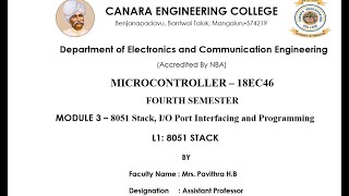 VTU MC 18ec46 M3 L1 stackin8051