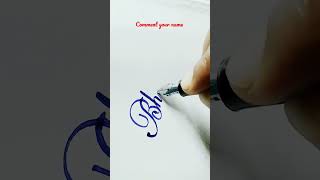 how to write a bhavani. #calligraphy #cursive #shorts