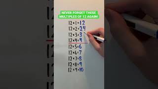 Never Forget These Multiples of 12 Again! #Shorts #math #maths #mathematics #mathtrick #mathtricks