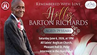 Live Stream of Funeral Service for Hollis Barton Richards